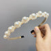 Wholesale pearl flower hair hoop JDC-HD-GSFS004 Headband JoyasDeChina Big flower Wholesale Jewelry JoyasDeChina Joyas De China