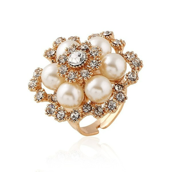 Wholesale pearl flower ring JDC-RS-KQ065 Rings JoyasDeChina Wholesale Jewelry JoyasDeChina Joyas De China