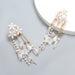 Wholesale pearl flower tassel alloy earrings JDC-ES-JL064 Earrings JoyasDeChina white Wholesale Jewelry JoyasDeChina Joyas De China
