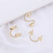 Wholesale pearl geometric alloy earring clip JDC-ES-ManY015 Earrings 满溢 Wholesale Jewelry JoyasDeChina Joyas De China