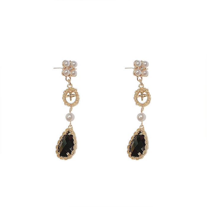 Wholesale pearl gold earrings JDC-ES-BY-084 Earrings 宝钰 Wholesale Jewelry JoyasDeChina Joyas De China