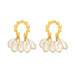Wholesale pearl gold earrings JDC-ES-BY065 Earrings 宝钰 Wholesale Jewelry JoyasDeChina Joyas De China