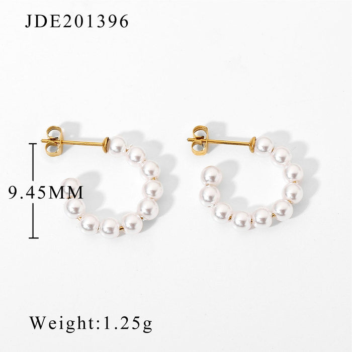 Wholesale Pearl gold earrings ladies JDC-ES-JD187 Earrings JoyasDeChina 201396 Wholesale Jewelry JoyasDeChina Joyas De China