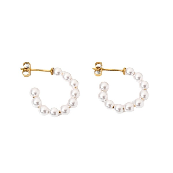Wholesale Pearl gold earrings ladies JDC-ES-JD187 Earrings JoyasDeChina Wholesale Jewelry JoyasDeChina Joyas De China