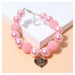 Wholesale Pearl Heart Pendant Pet Necklaces JDC-PN-TC003 Pet Necklace JoyasDeChina pink Wholesale Jewelry JoyasDeChina Joyas De China