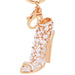 Wholesale pearl high heels zinc alloy Keychains JDC-KC-CH051 Keychains JoyasDeChina white Wholesale Jewelry JoyasDeChina Joyas De China