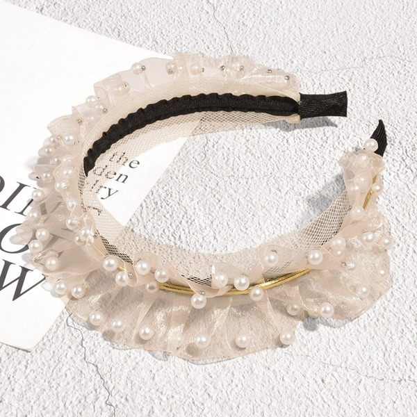 Bulk Jewelry Wholesale pearl lace pleated headband JDC-HD-K062 Wholesale factory from China YIWU China