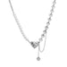 Wholesale pearl love alloy necklaces JDC-NE-A089 Necklaces 妙雅 1 Wholesale Jewelry JoyasDeChina Joyas De China