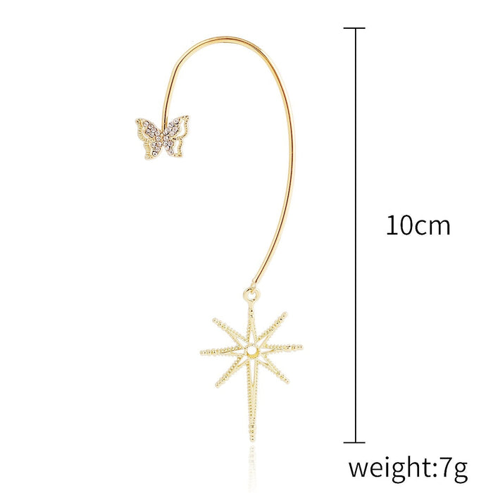 Wholesale pearl love star diamond fringe alloy earhook JDC-ES-ManY008 Earrings 满溢 Wholesale Jewelry JoyasDeChina Joyas De China