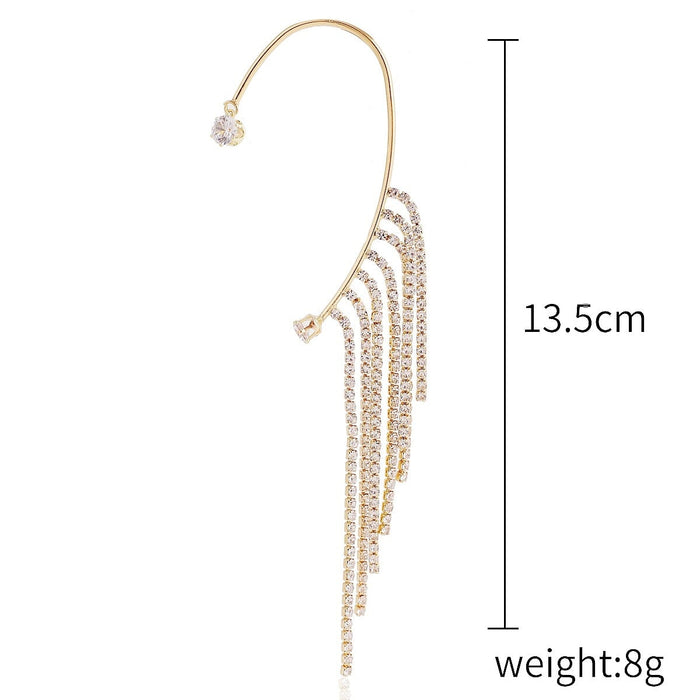 Wholesale pearl love star diamond fringe alloy earhook JDC-ES-ManY008 Earrings 满溢 Wholesale Jewelry JoyasDeChina Joyas De China