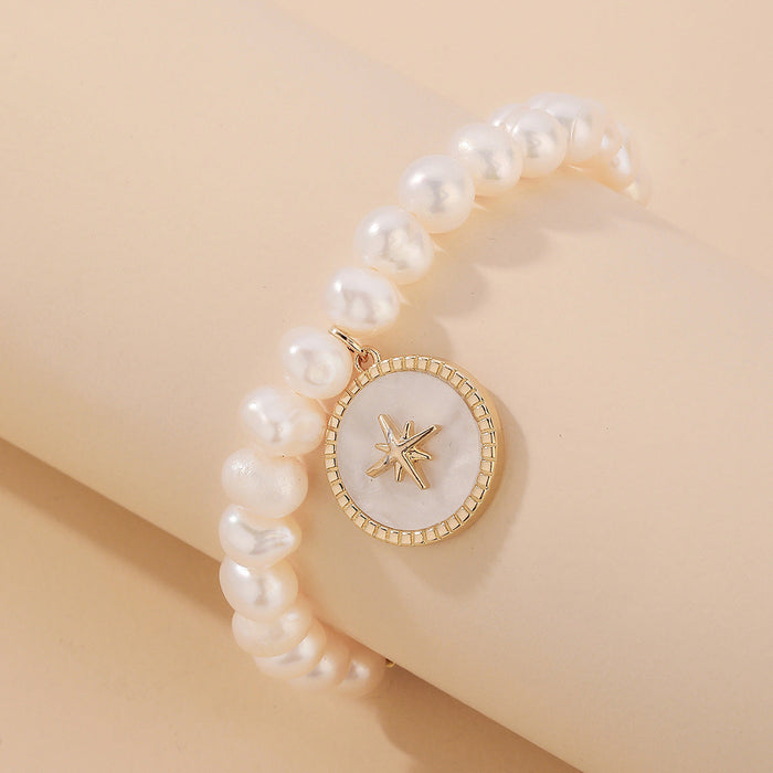 Wholesale pearl Oval Bracelet JDC-BT-YWJQ012 Bracelet 义乌精巧 golden Wholesale Jewelry JoyasDeChina Joyas De China
