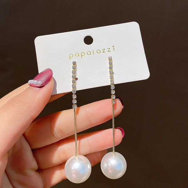 Wholesale pearl pendant alloy earrings JDC-ES-RL207 Earrings JoyasDeChina Wholesale Jewelry JoyasDeChina Joyas De China