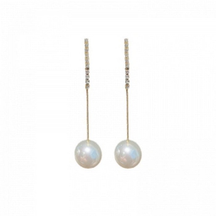 Wholesale pearl pendant alloy earrings JDC-ES-RL207 Earrings JoyasDeChina Wholesale Jewelry JoyasDeChina Joyas De China