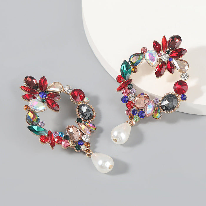 Wholesale pearl pendant geometric alloy earrings JDC-ES-JL046 Earrings JoyasDeChina color Wholesale Jewelry JoyasDeChina Joyas De China