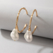 Wholesale pearl pendant geometric Circle Earrings JDC-ES-C379 Earrings JoyasDeChina Wholesale Jewelry JoyasDeChina Joyas De China