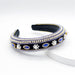 Wholesale pearl rhinestone flannel sponge headband JDC-HD-Yul089 Headband 雨灵 blue Wholesale Jewelry JoyasDeChina Joyas De China