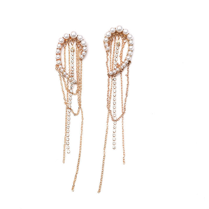 Wholesale pearl ring earrings JDC-ES-KQ066 Earrings JoyasDeChina White KC gold Wholesale Jewelry JoyasDeChina Joyas De China