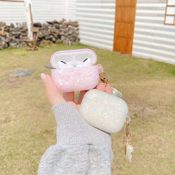 Wholesale pearl shell AirPods pro silicone Earphone cases JDC-EPC-HL010 Earphone cases JoyasDeChina Wholesale Jewelry JoyasDeChina Joyas De China