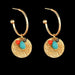 Wholesale pearl shell earrings temperament Turquoise Leaf Earrings JDC-ES-RXSFL009 Earrings 尚芙乐 Wholesale Jewelry JoyasDeChina Joyas De China
