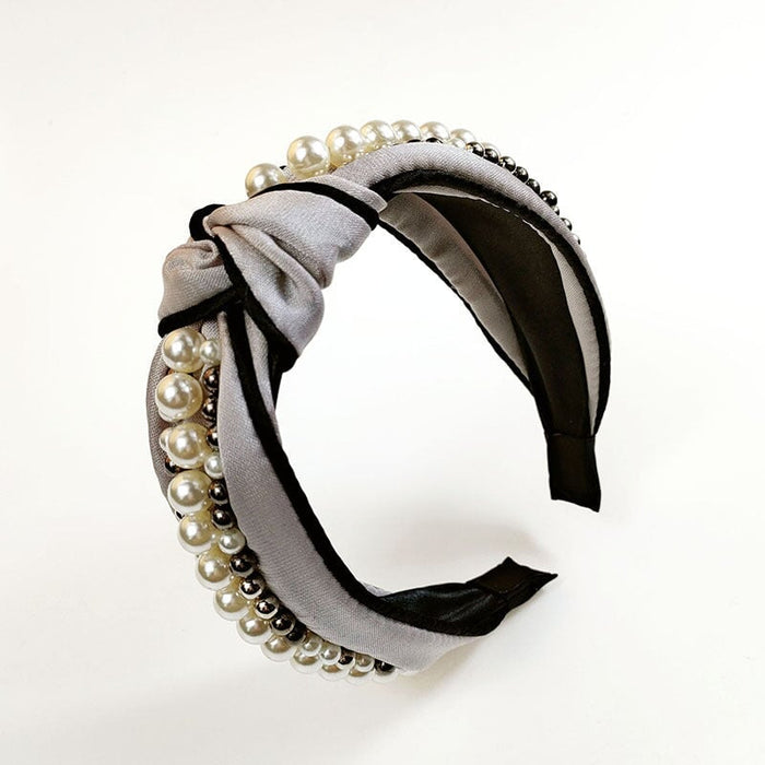 Wholesale pearl side fabric headband JDC-HD-O389 Headband 潮炫 7 Wholesale Jewelry JoyasDeChina Joyas De China