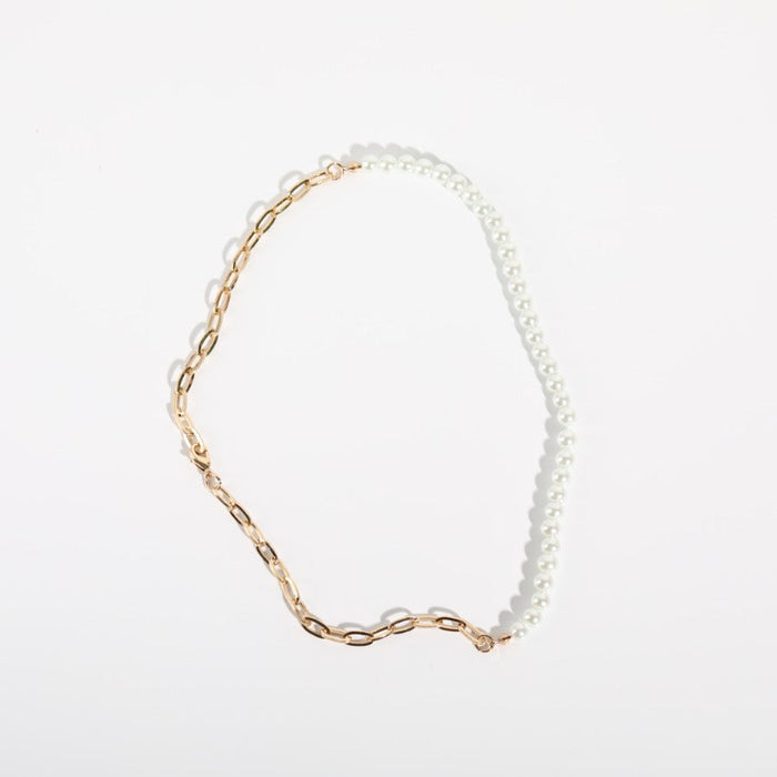 Wholesale pearl stitching necklace JDC-NE-Jif022 Necklaces 集沣 gold Wholesale Jewelry JoyasDeChina Joyas De China