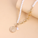 Wholesale pearl thick chain alloy necklaces JDC-NE-ZW017 necklaces JoyasDeChina Wholesale Jewelry JoyasDeChina Joyas De China