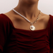 Wholesale pearl thick chain alloy necklaces JDC-NE-ZW017 necklaces JoyasDeChina Wholesale Jewelry JoyasDeChina Joyas De China