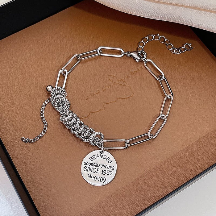 Wholesale Pearl Titanium Steel Bracelet JDC-BT-HanJ005 Bracelet 韩爵 S061 silver Wholesale Jewelry JoyasDeChina Joyas De China
