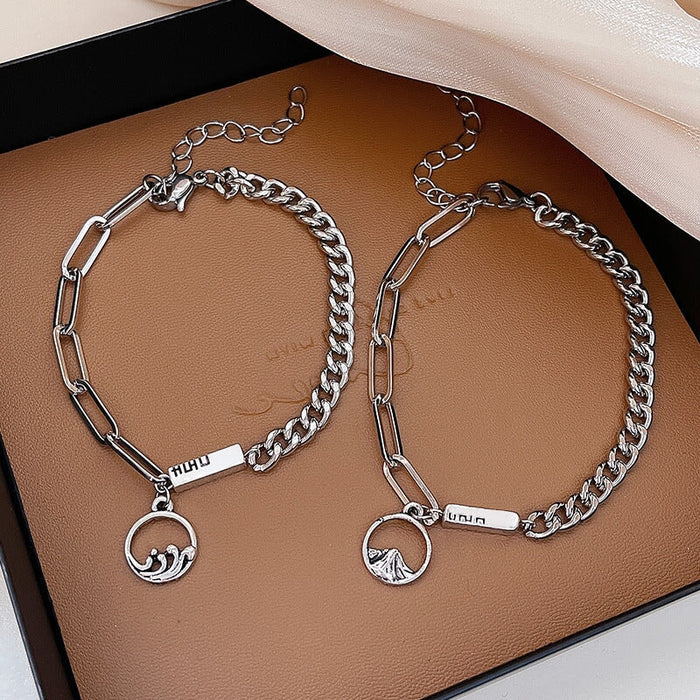 Wholesale Pearl Titanium Steel Bracelet JDC-BT-HanJ005 Bracelet 韩爵 S062 silver Wholesale Jewelry JoyasDeChina Joyas De China