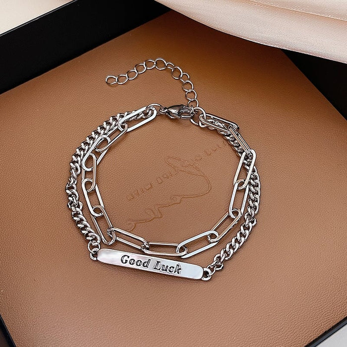 Wholesale Pearl Titanium Steel Bracelet JDC-BT-HanJ005 Bracelet 韩爵 S063 silver Wholesale Jewelry JoyasDeChina Joyas De China