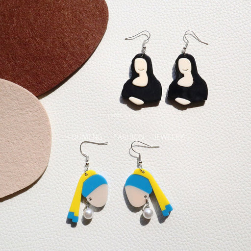 Wholesale Pearl Yellow Earrings (F) MOQ≥2 JDC-ES-MOSHU002 Earrings 舒莫 Wholesale Jewelry JoyasDeChina Joyas De China