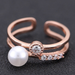 Bulk Jewelry Wholesale pearl zircon Silver Rings JDC-RS-wy051 Wholesale factory from China YIWU China
