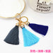 Wholesale pendant 3 head ice silk tasser key chain JDC-KC-LR101 keychains JoyasDeChina Grey + light blue + royal blue Wholesale Jewelry JoyasDeChina Joyas De China