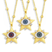 Wholesale Pentagram Devil Eyes Copper Plated 18k Gold Sweater Chain JDC-NE-AS531 Necklaces JoyasDeChina Wholesale Jewelry JoyasDeChina Joyas De China