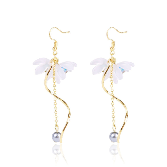 Wholesale pentagram diamond pearl flower butterfly alloy earrings JDC-ES-ManY017 Earrings 满溢 3 Wholesale Jewelry JoyasDeChina Joyas De China