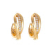 Wholesale personalized cross woven twist Earrings JDC-ES-D615 Earrings JoyasDeChina 01kc gold 9829 Wholesale Jewelry JoyasDeChina Joyas De China