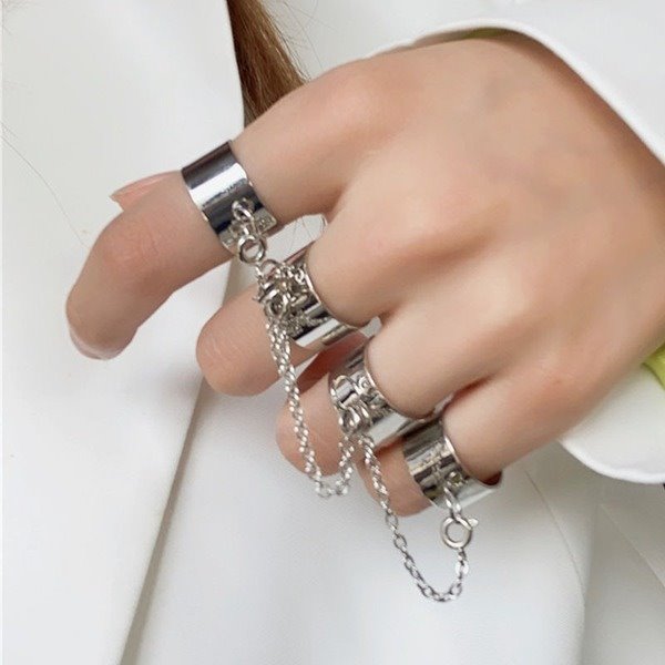 Wholesale personalized jundi chain combination metal Rings MOQ≥2 JDC-RS-SF012 Rings 少峰 Wholesale Jewelry JoyasDeChina Joyas De China