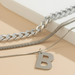 Wholesale personalized letter B snake bone multilayer Necklace JDC-NE-KJ098 NECKLACE JoyasDeChina Wholesale Jewelry JoyasDeChina Joyas De China