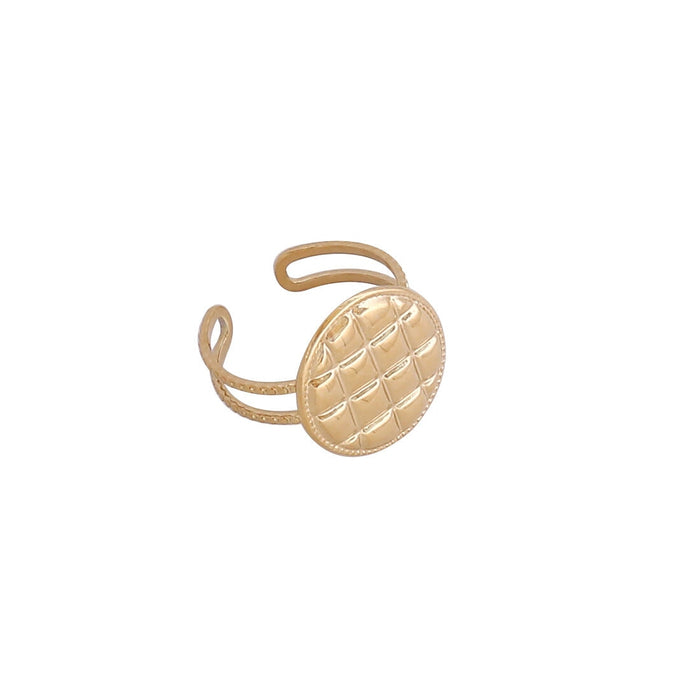 Wholesale personalized natural stone stainless steel ring female JDC-RS-Bingm012 Rings 冰萌 7# OPEN Wholesale Jewelry JoyasDeChina Joyas De China