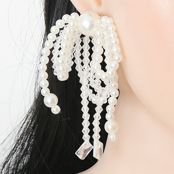 Wholesale personalized pearl tassel cold wind handmade earrings JDC-ES-JJ315 Earrings JoyasDeChina Wholesale Jewelry JoyasDeChina Joyas De China