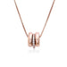 Wholesale personalized ring diamond mother's Day Necklace JDC-NE-Mail017 Necklaces 麦伦 rose gold color + lettering Wholesale Jewelry JoyasDeChina Joyas De China