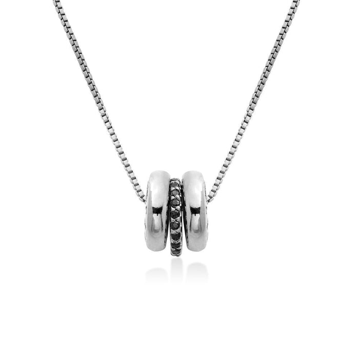 Wholesale personalized ring diamond mother's Day Necklace JDC-NE-Mail017 Necklaces 麦伦 steel color + lettering content Wholesale Jewelry JoyasDeChina Joyas De China