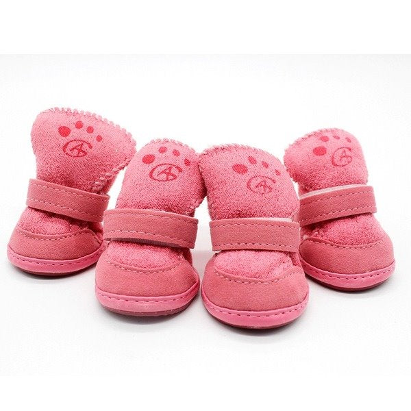Wholesale pet cotton shoes pack of 2 JDC-PC-WQ005 Pet Clothes 万奇 pink NO.1 MINIMUM 2 Wholesale Jewelry JoyasDeChina Joyas De China