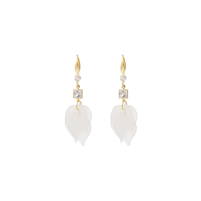 Wholesale petal asymmetric S925 silver needle Earrings JDC-ES-GSMDD029 Earrings 萌豆豆 Wholesale Jewelry JoyasDeChina Joyas De China