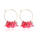 Wholesale petal flower tassel alloy earrings JDC-ES-ManY012 Earrings 满溢 Wholesale Jewelry JoyasDeChina Joyas De China
