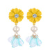 Wholesale petal flower tassel alloy earrings JDC-ES-ManY012 Earrings 满溢 Wholesale Jewelry JoyasDeChina Joyas De China