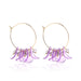 Wholesale petal flower tassel alloy earrings JDC-ES-ManY012 Earrings 满溢 Wholesale Jewelry JoyasDeChina Joyas De China