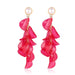 Wholesale petal flower tassel alloy earrings JDC-ES-ManY012 Earrings 满溢 Wholesale Jewelry JoyasDeChina Joyas De China