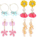 Wholesale petal flower tassel alloy earrings JDC-ES-ManY012 Earrings 满溢 Wholesale Jewelry JoyasDeChina Joyas De China