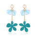 Wholesale petal flower tassel alloy earrings JDC-ES-ManY012 Earrings 满溢 Wholesale Jewelry JoyasDeChina Joyas De China